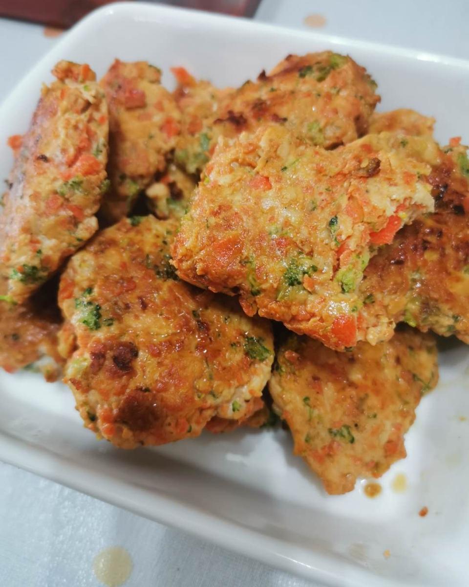 鸡胸肉兰花萝卜饼