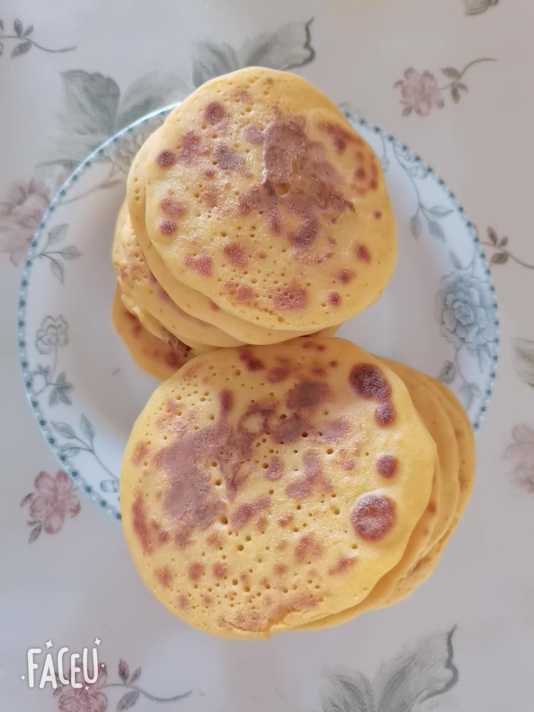 玉米面松饼，早起5分钟搞定，又软又健康