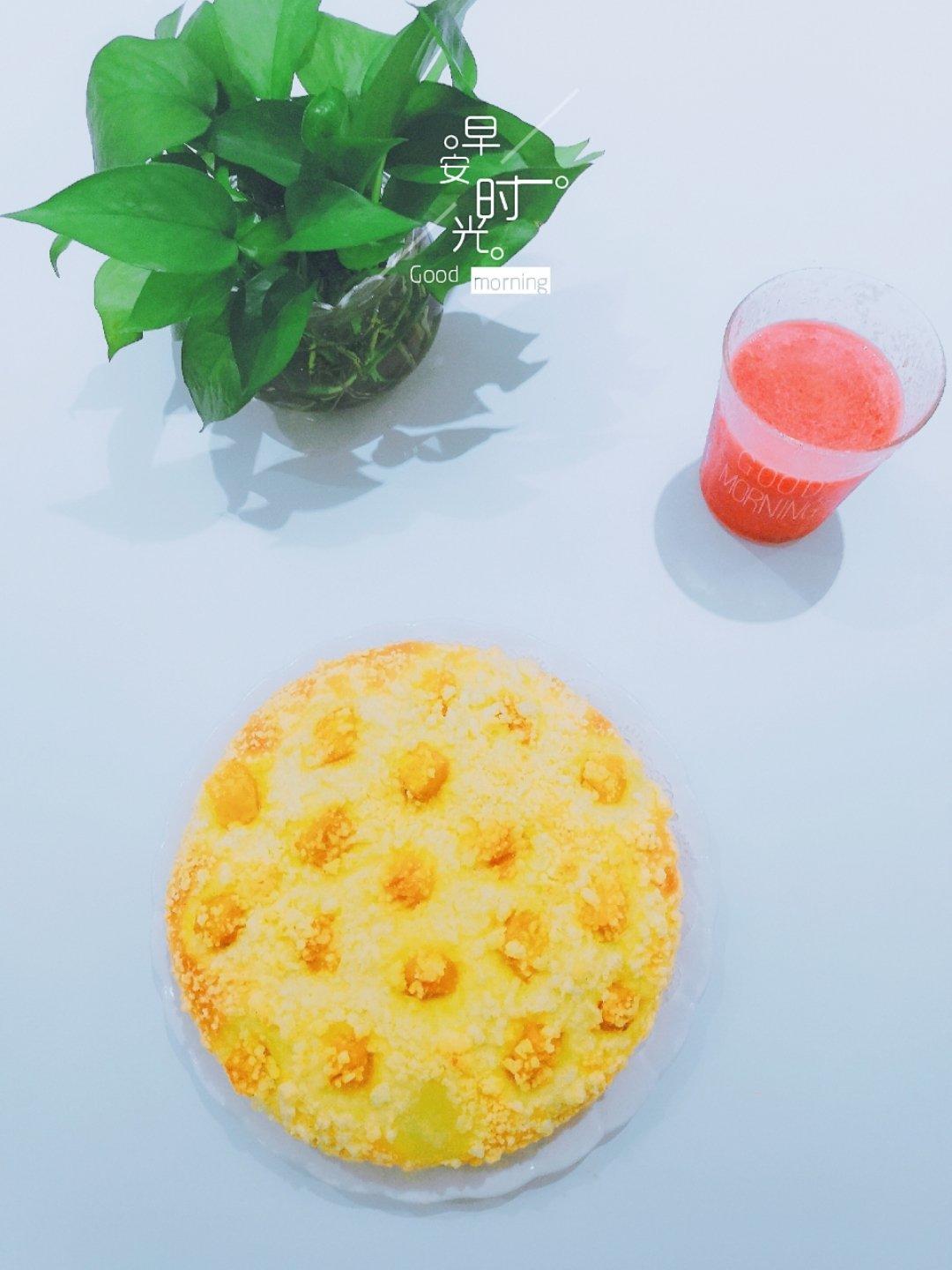 椰子味酥粒芒果面包