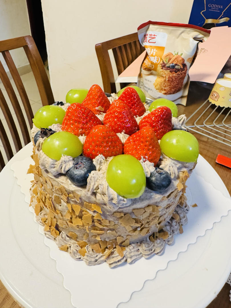 【零失败】不会裱花没关系的水果裸蛋糕 芒果裸蛋糕 完美戚风胚