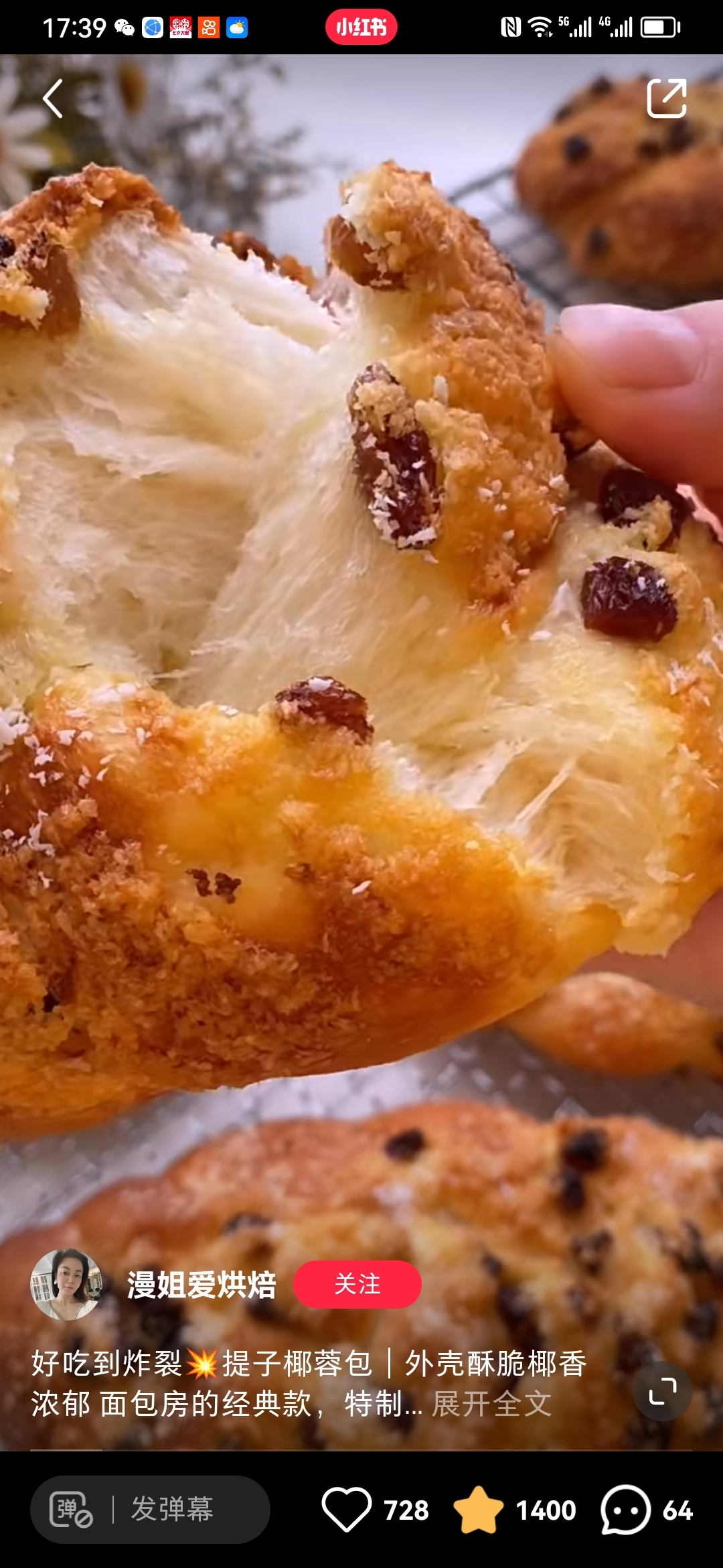椰蓉葡萄干面包的做法