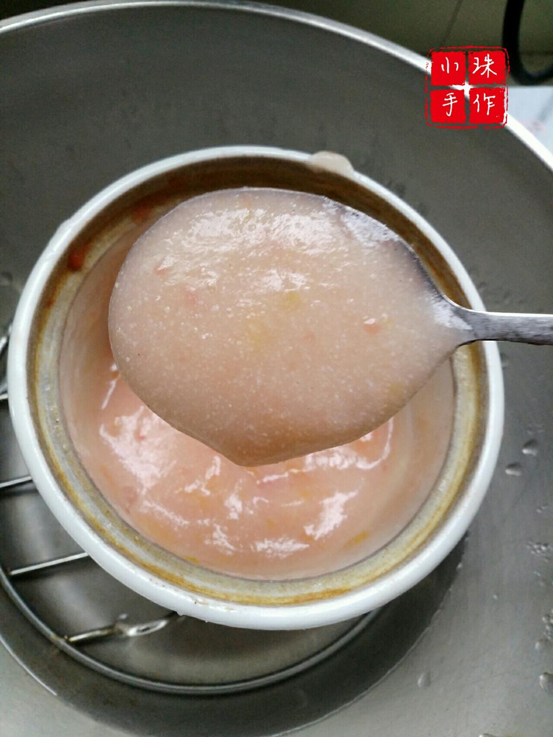西红柿虾皮粉米糊