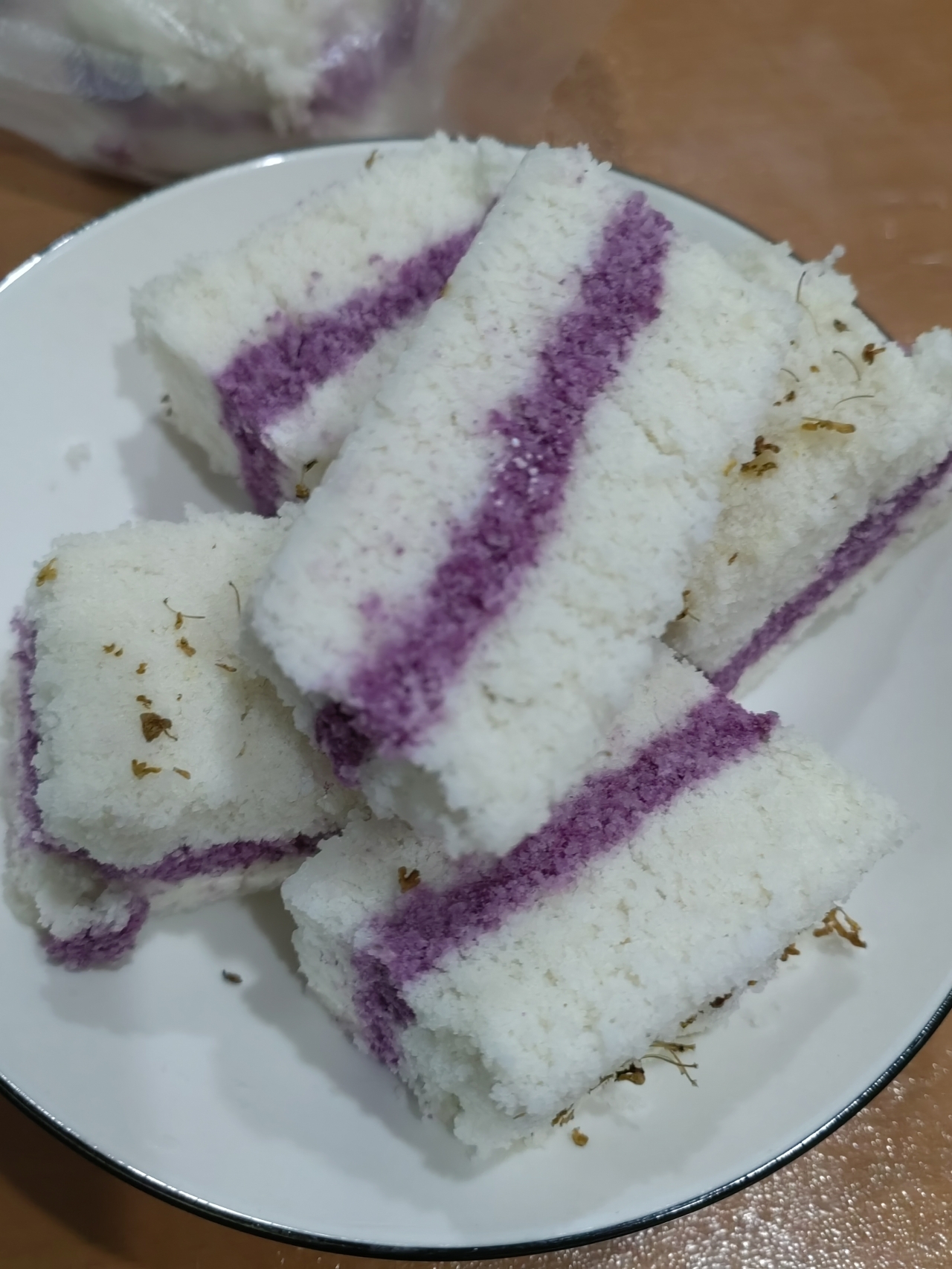 桂花紫薯米糕的做法