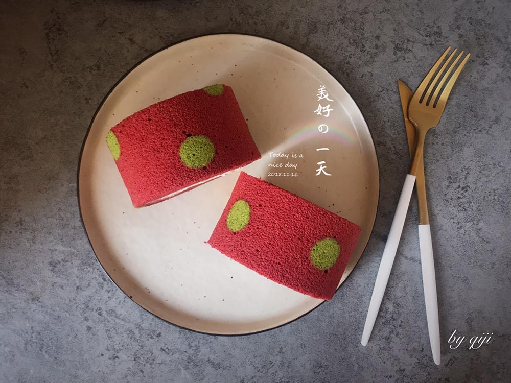 花纹图案蛋糕卷