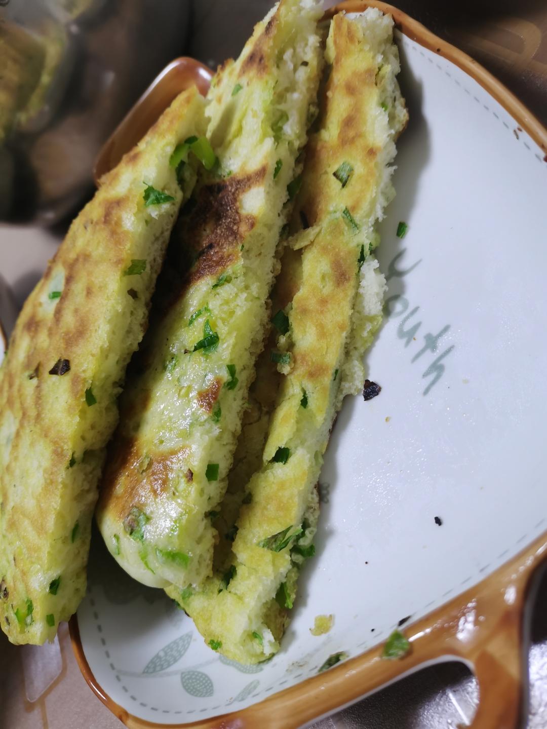 手不沾面做发面大饼