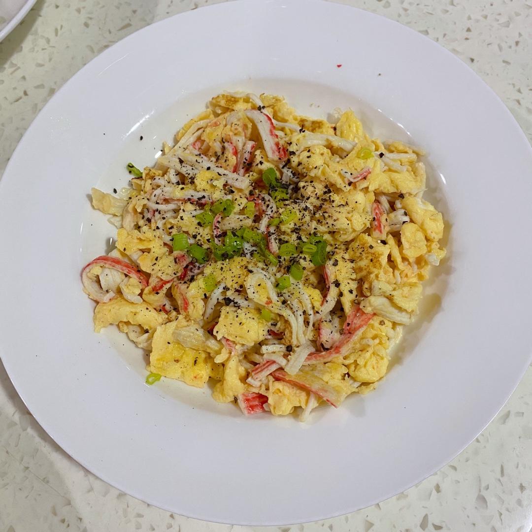 蟹柳滑蛋！鲜嫩到爆！