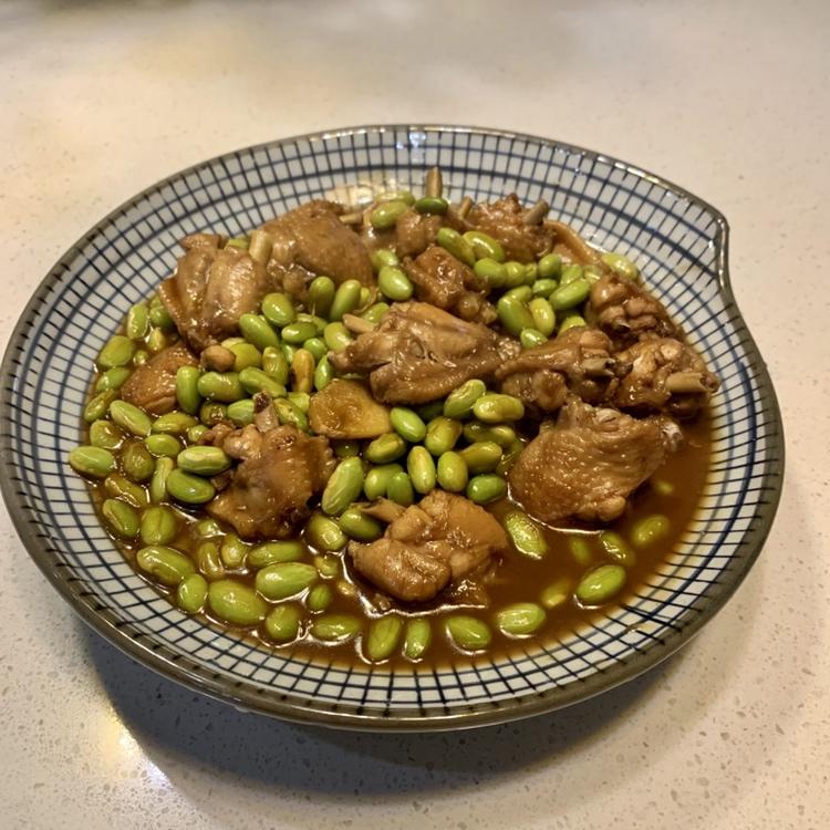鸡翅烧毛豆