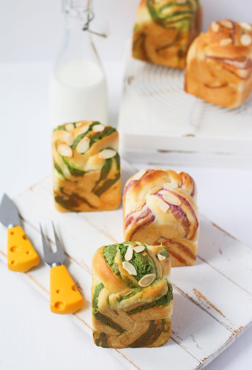 抹茶＆紫薯奶酥吐司