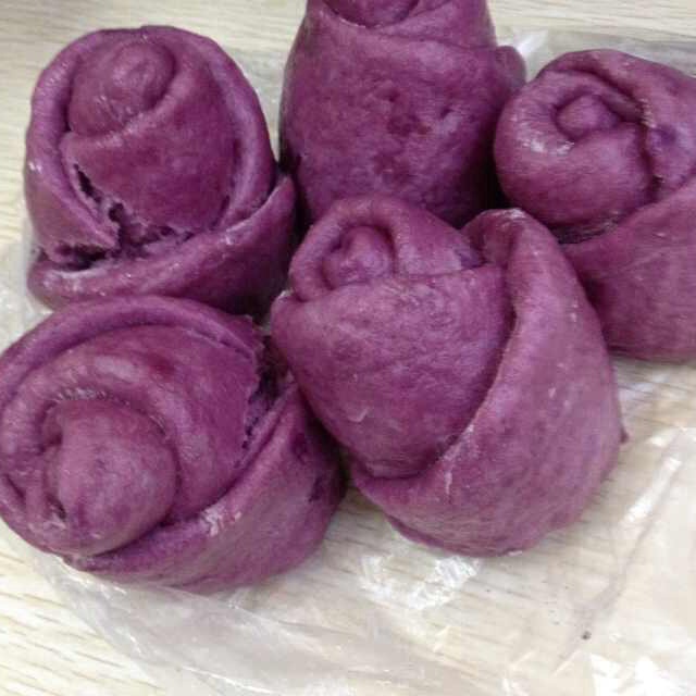 紫薯玫瑰花馒头
