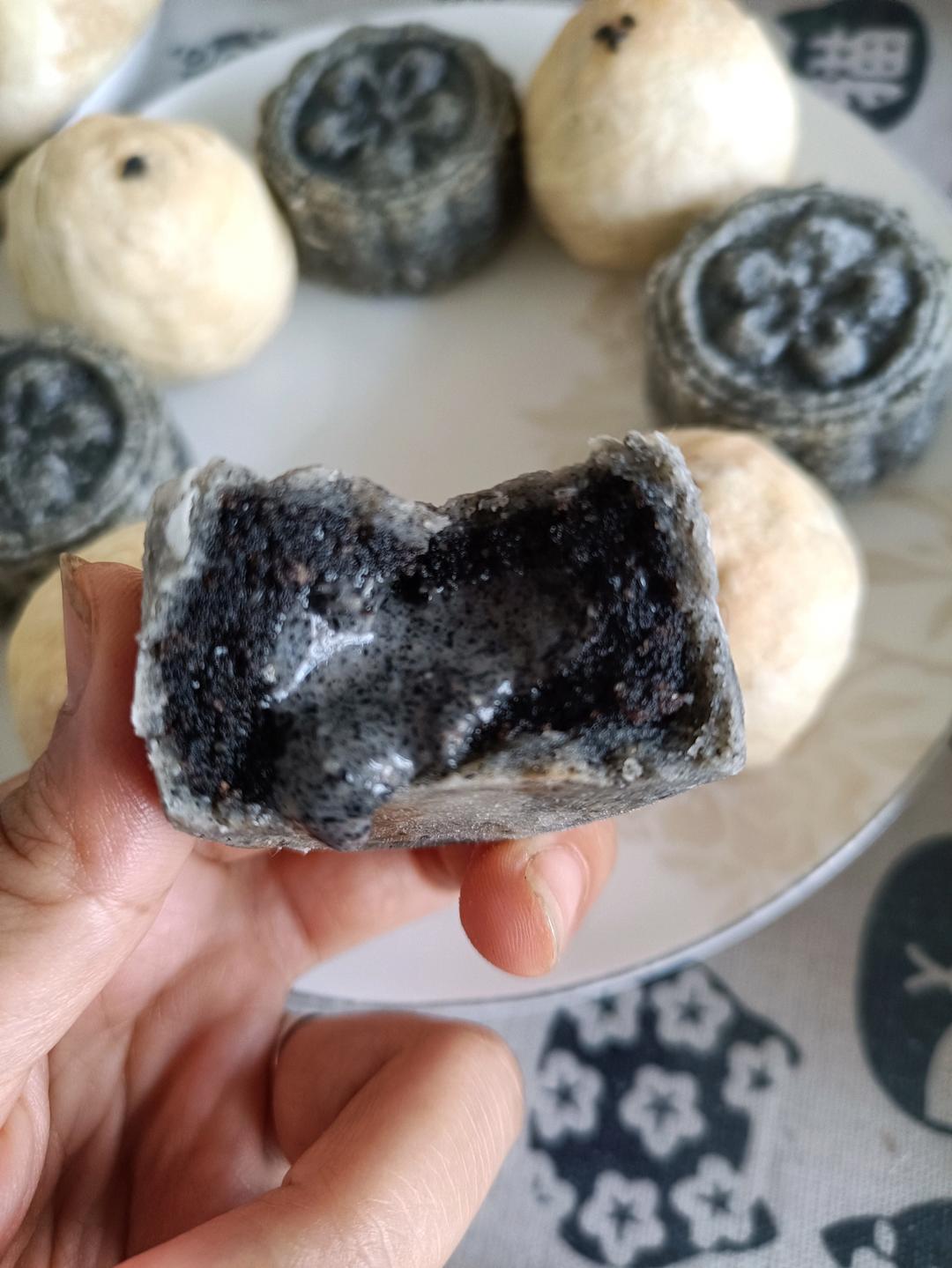 瀑布流心！黑芝麻流心月饼，超香浓！值得做！