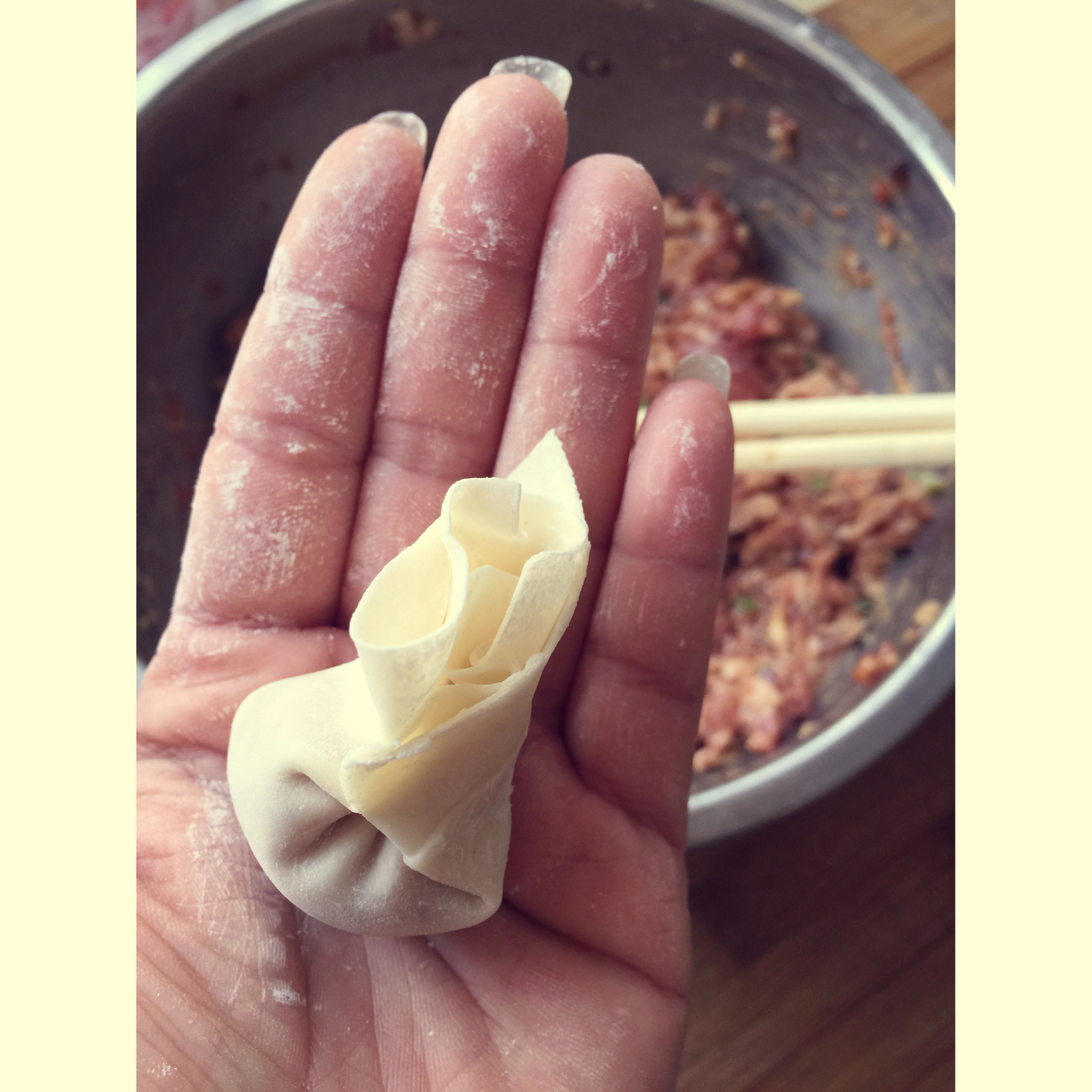 小馄饨的包法