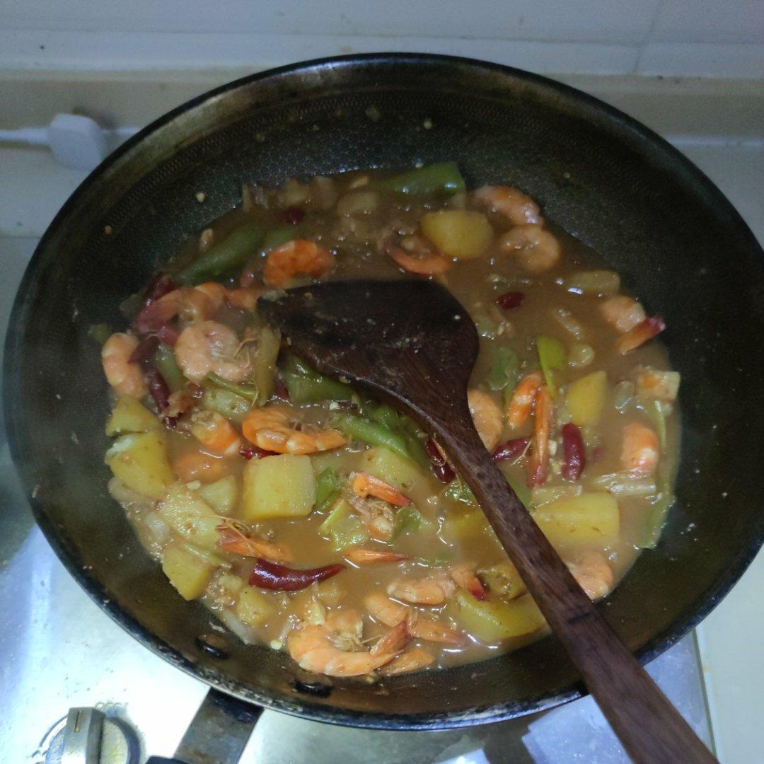 孜然香辣土豆虾
