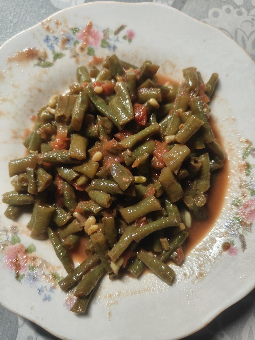 西红柿炒豆角