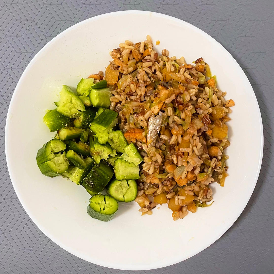 娃可以吃两大碗的三文鱼土豆烩饭