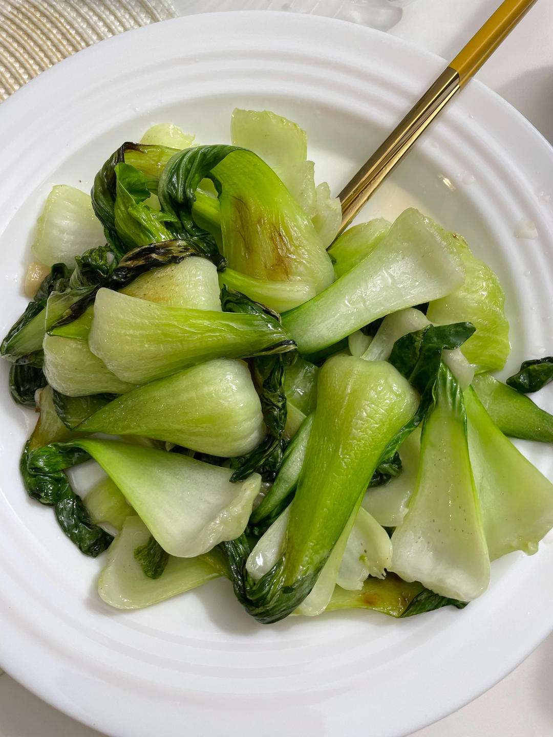 炒青菜，脆而不生，熟而不老