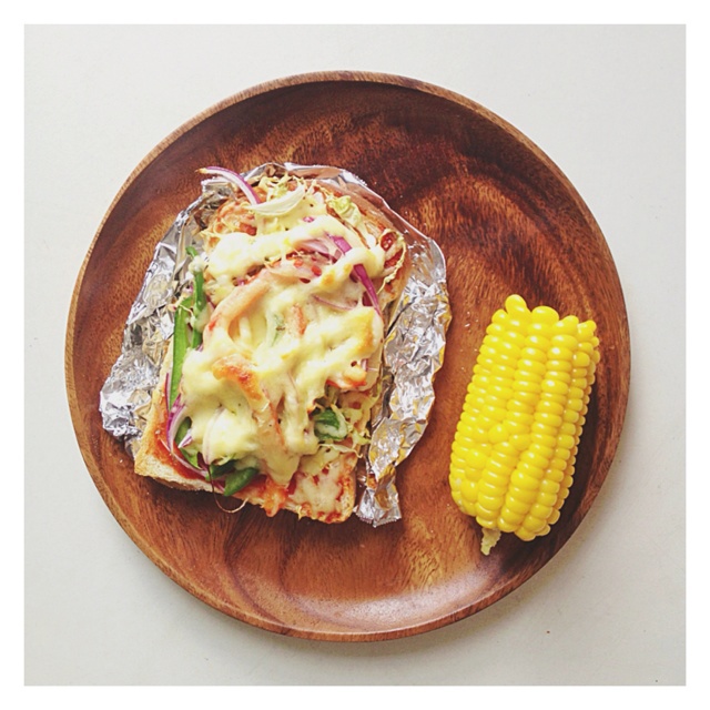 吐司培根小批萨