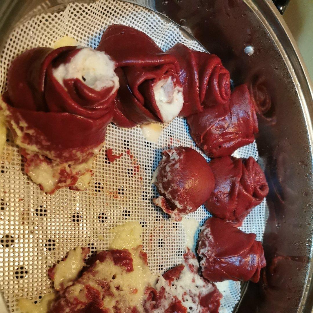 红曲米玫瑰花馒头