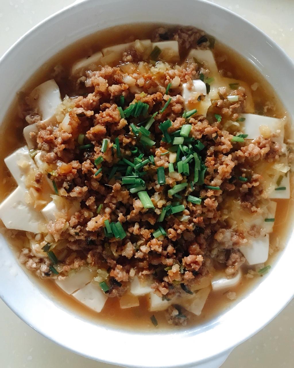 momomomo酱做的肉末蒸豆腐