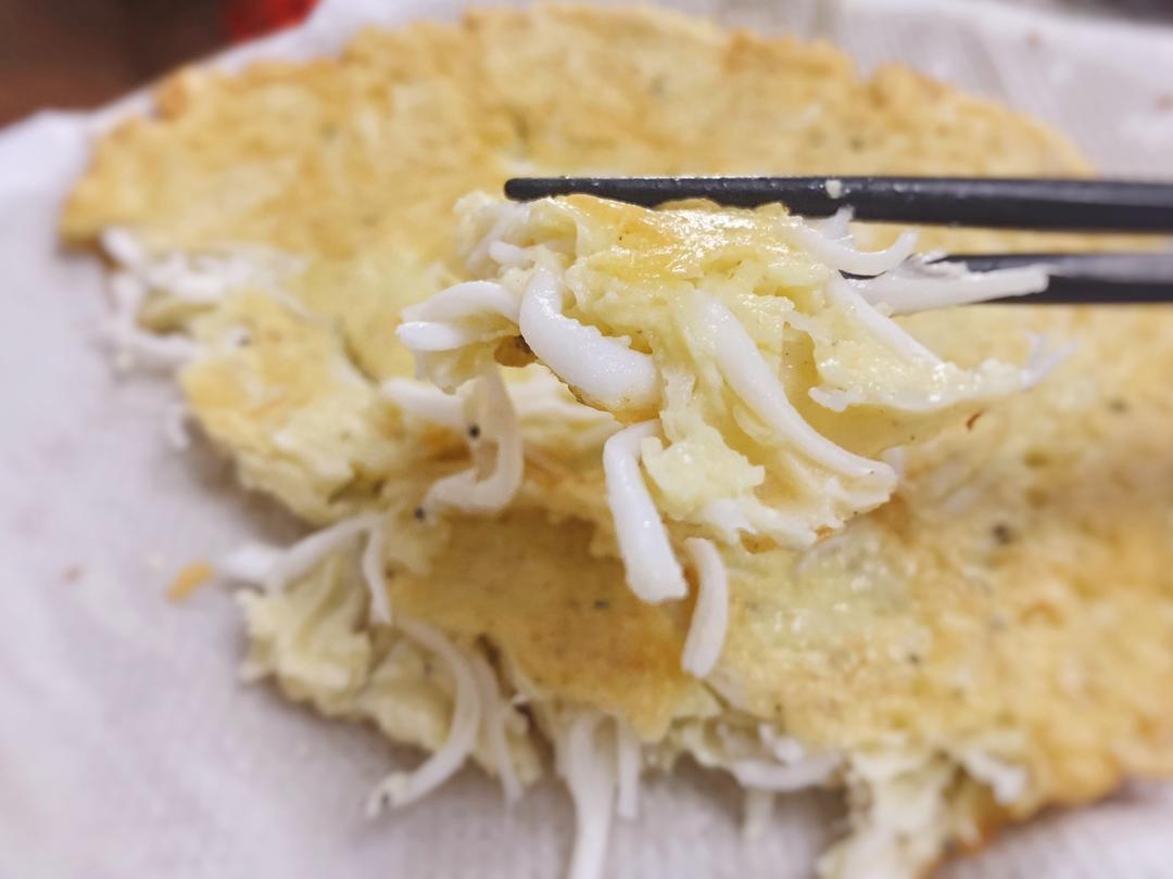 银鱼煎蛋饼