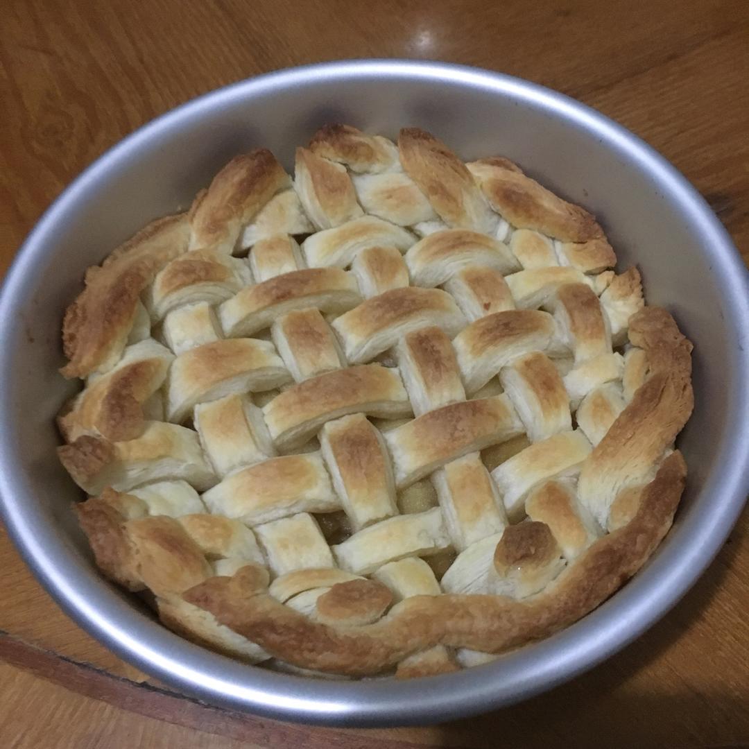 不用叠被子又美貌的简易自制日式千层丹麦酥皮苹果派