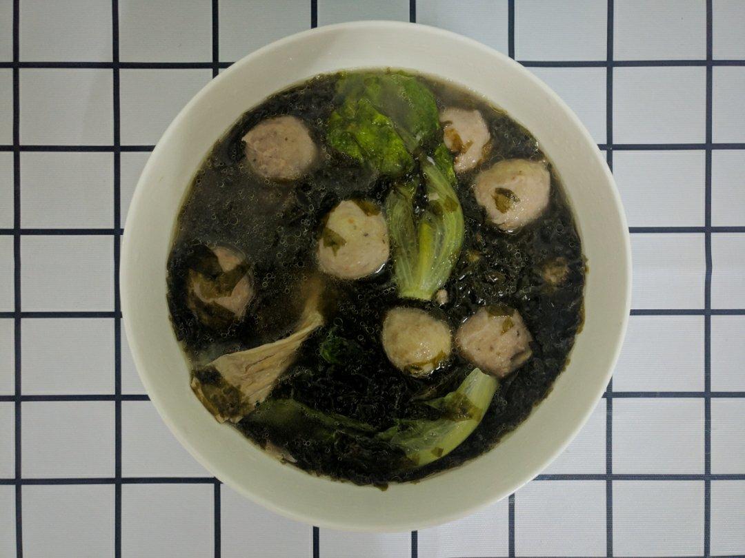 两分钟快手汤 紫菜贡丸汤