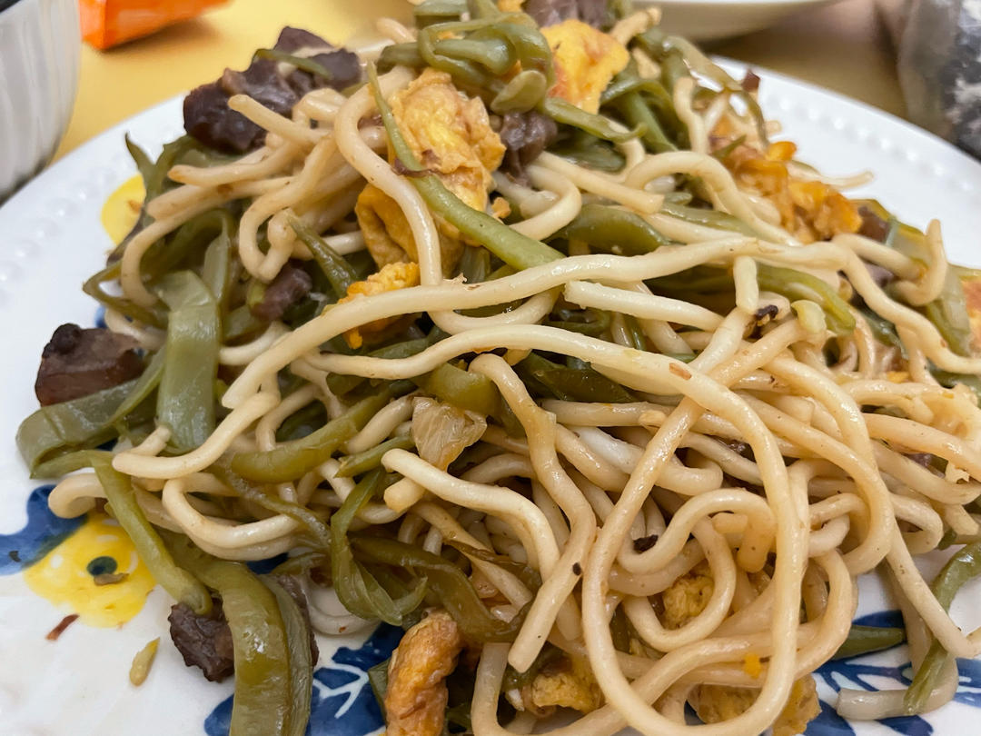 地道老北京扁豆焖面 豆角焖面 太好吃小心吃撑哦