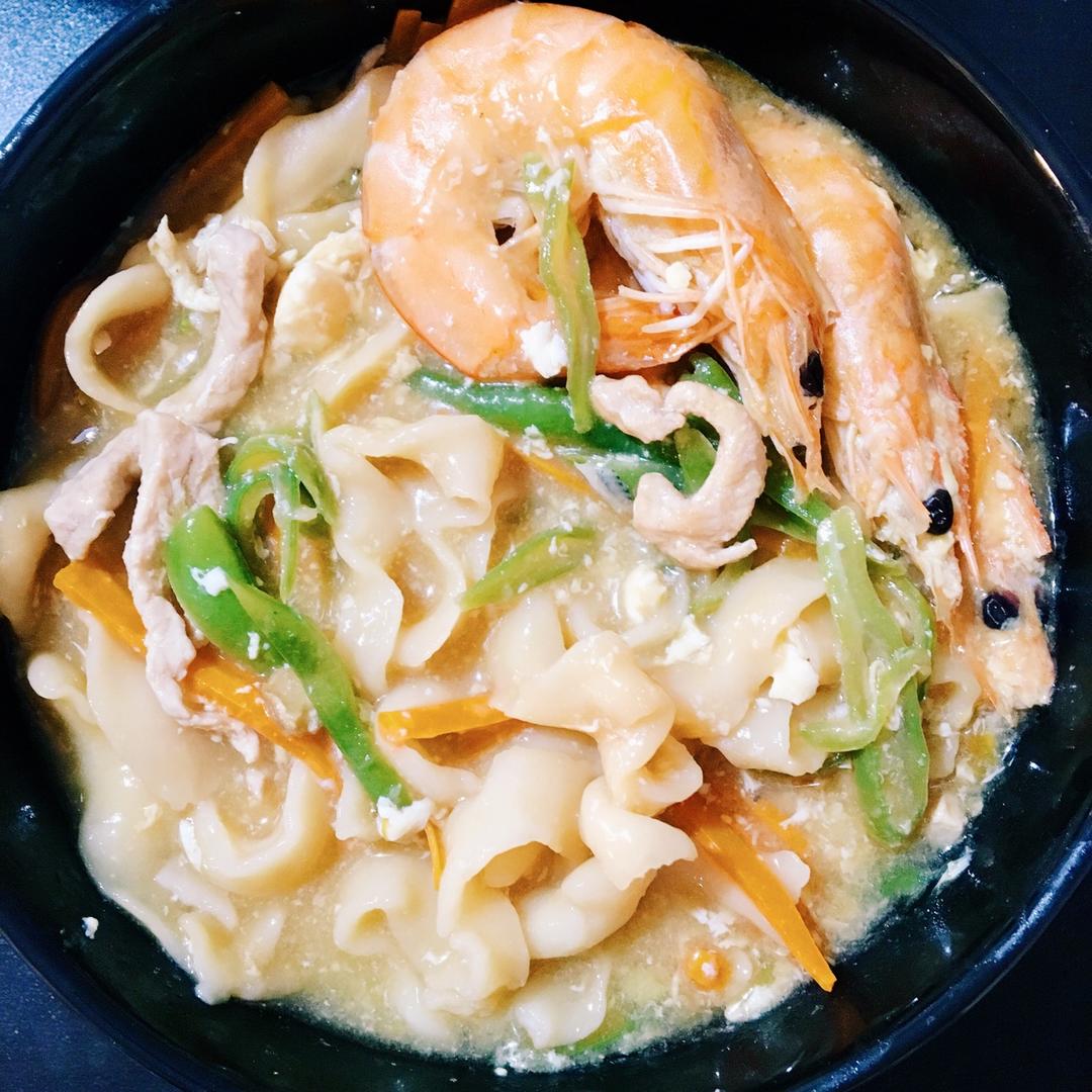 鲜虾芸豆面
