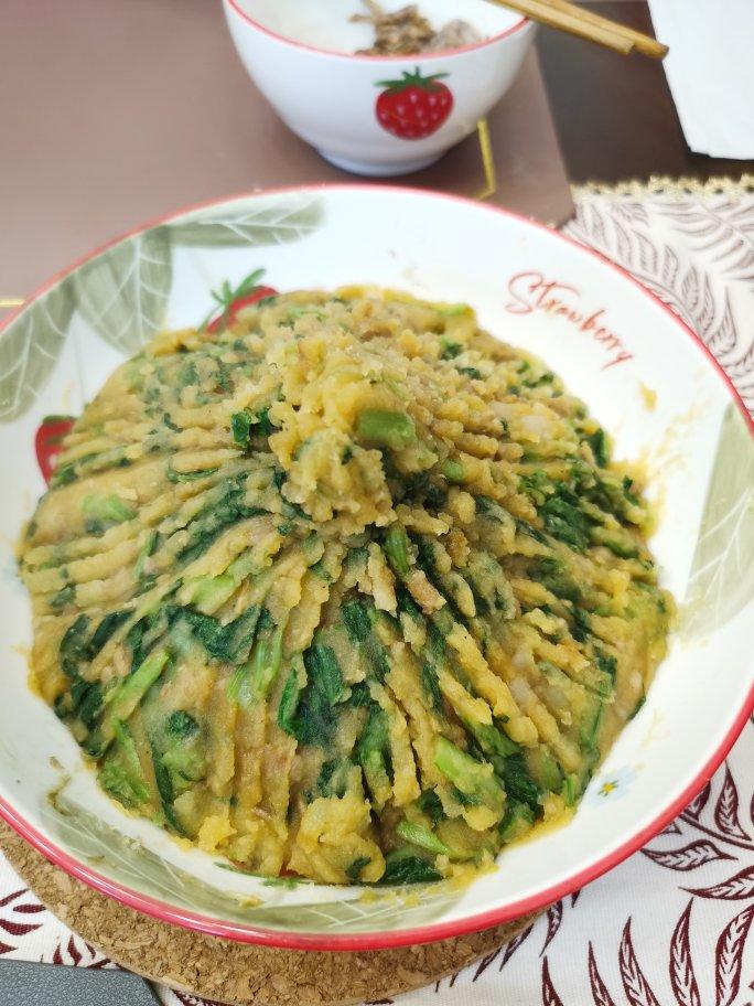 家常土豆泥小白菜