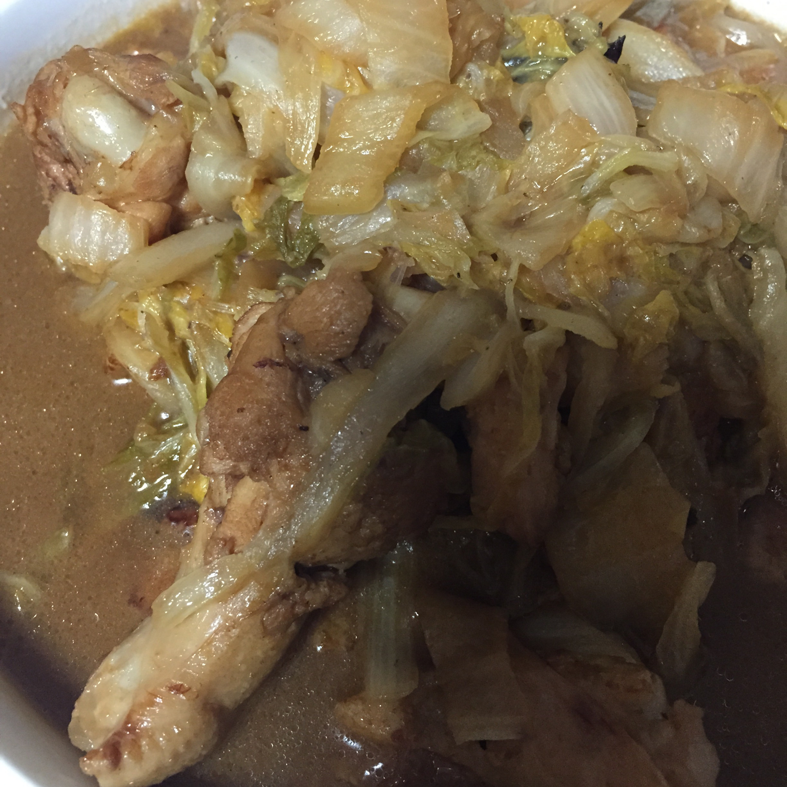红烧鸡腿炖白菜粉条