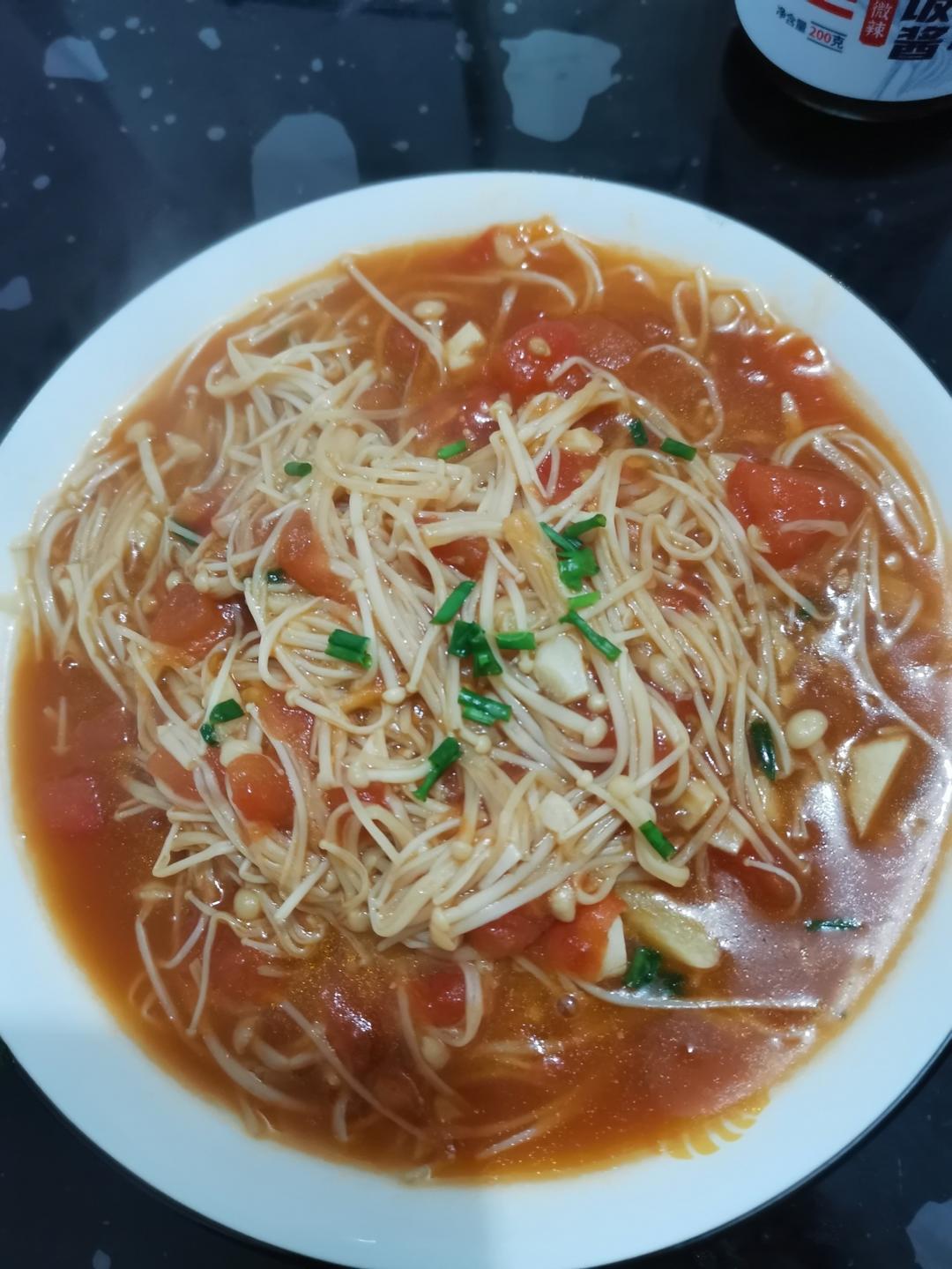 低脂低卡～营养又下饭的番茄金针菇