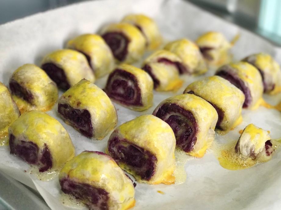 超简单的紫薯酥（手抓饼版）