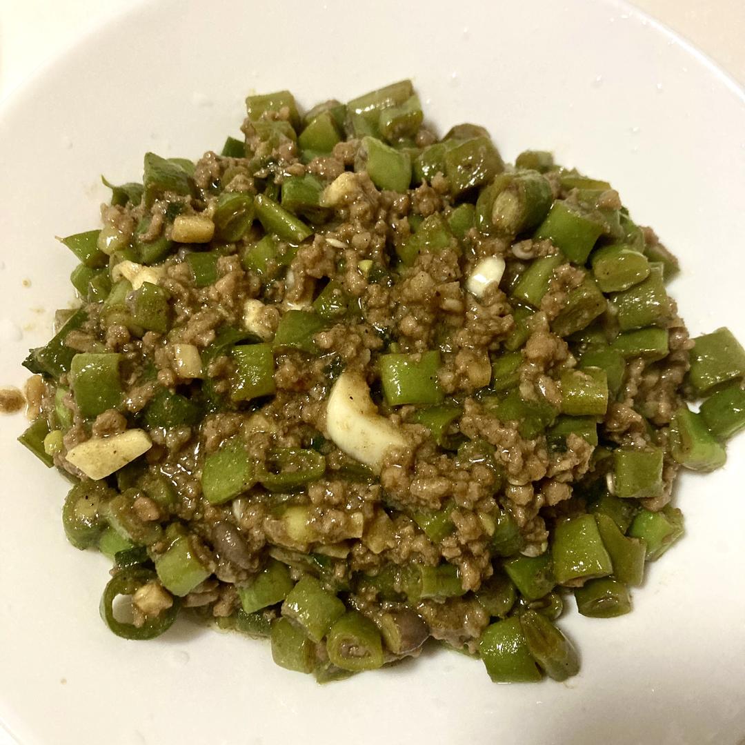 肉沫豆角下饭菜