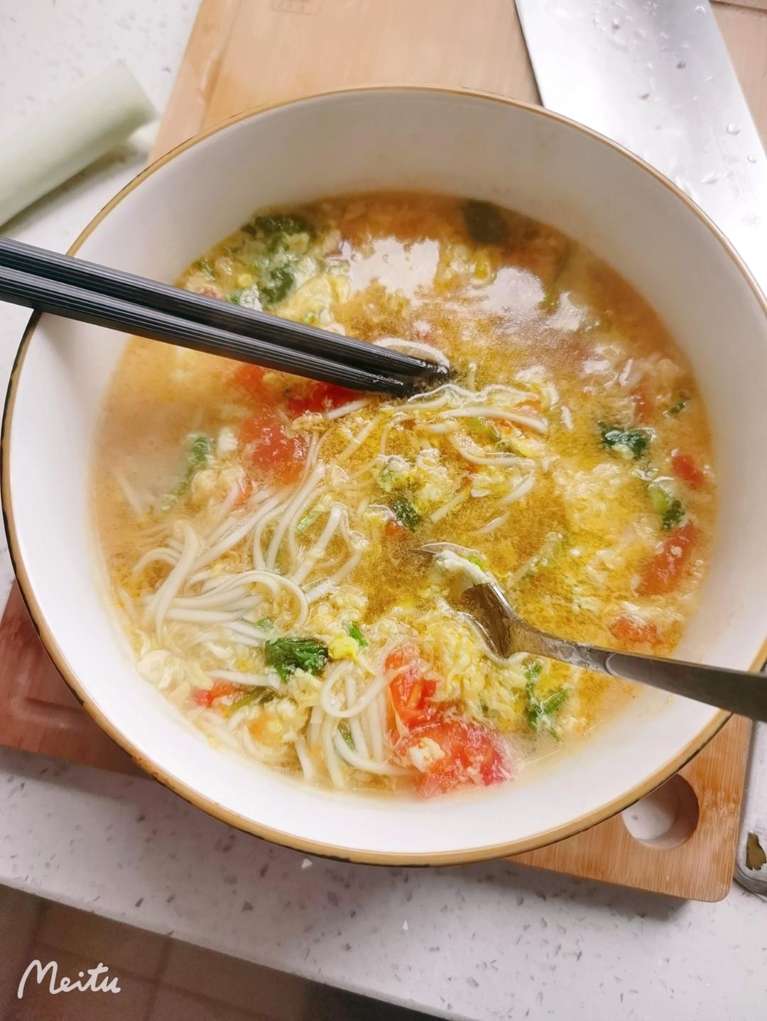 全家最爱西红柿鸡蛋汤面