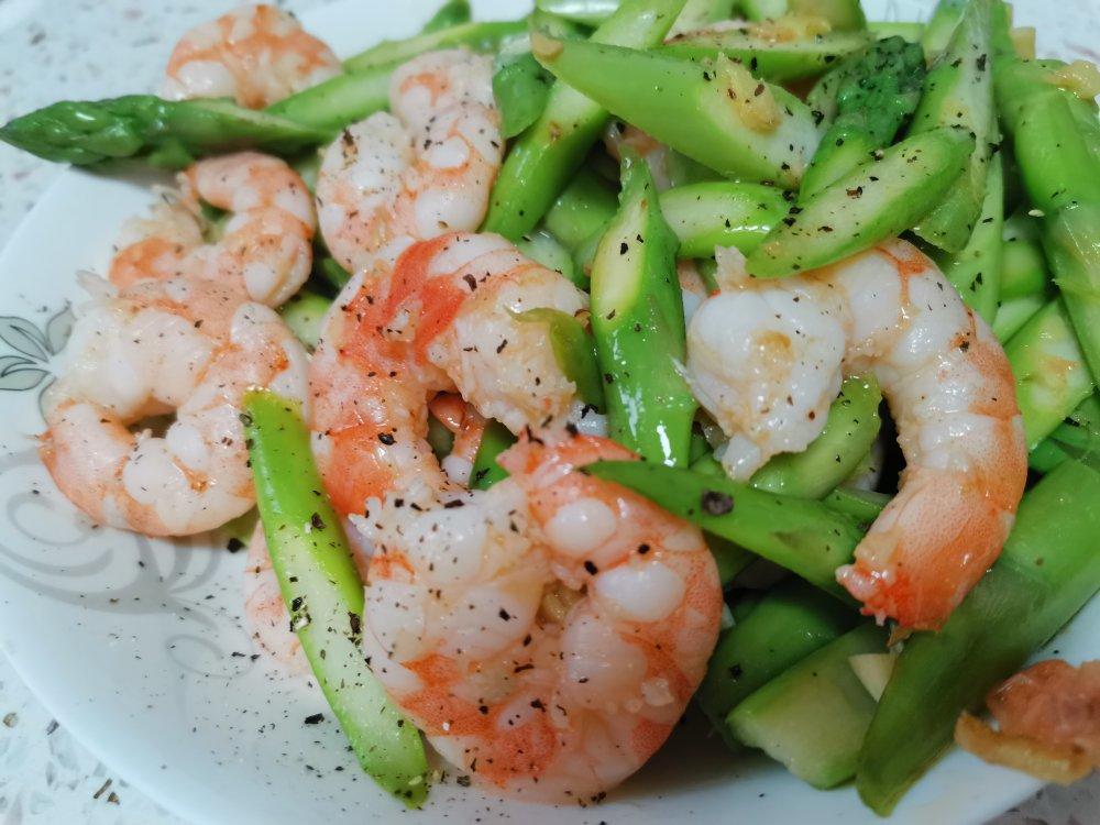 芦笋炒大虾