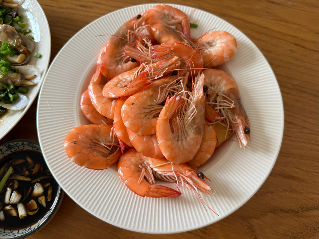 最简单的白灼虾（水煮）盐水基尾虾
