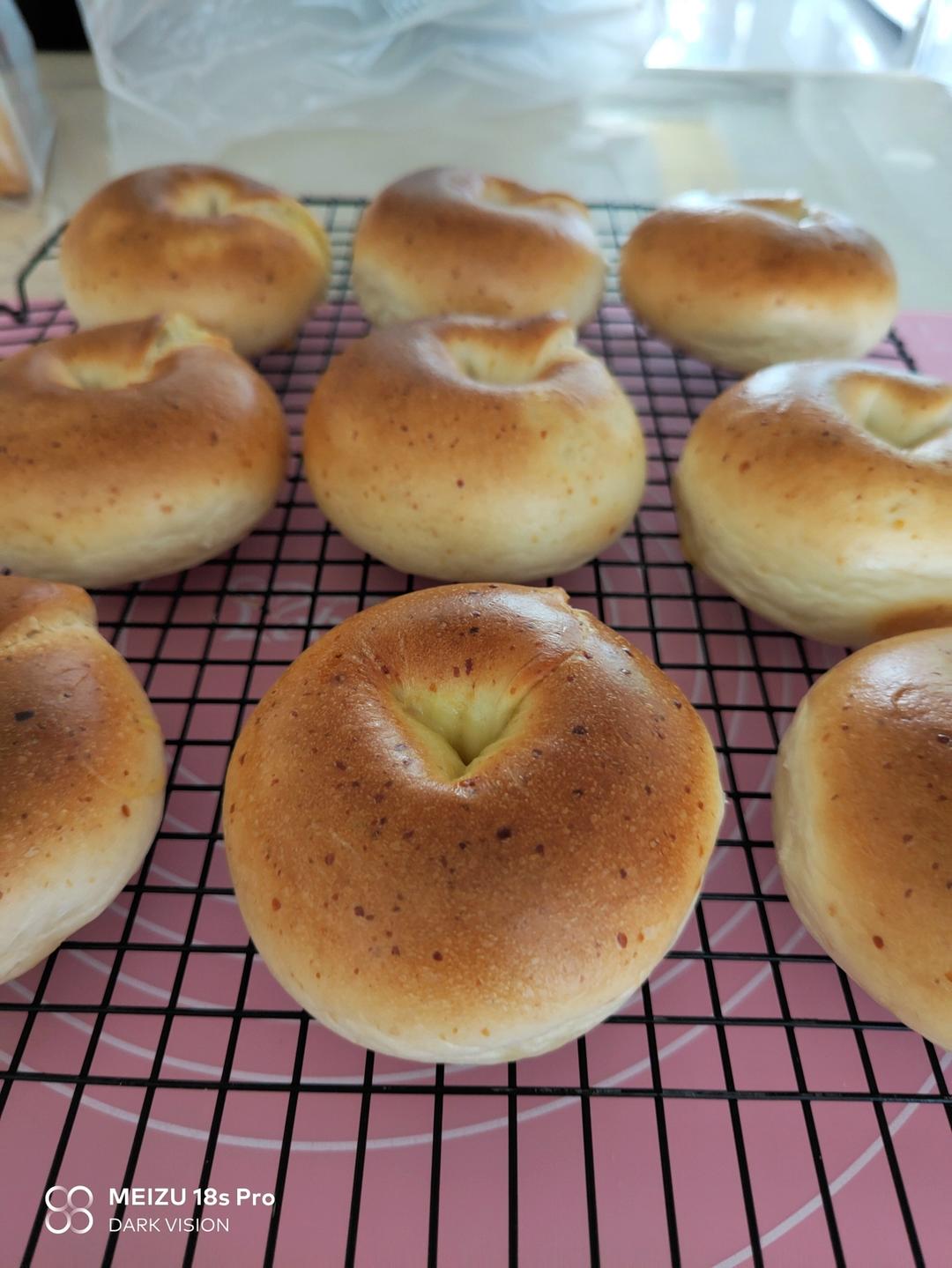 双倍芝士培根贝果