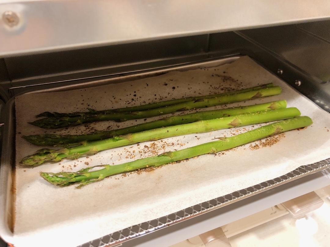 烤芦笋烤蘑菇