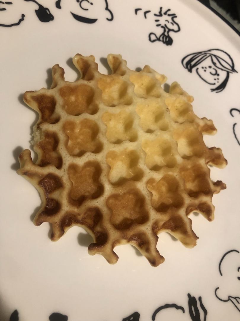 5分钟外脆内软！低糖华夫饼（酵母版）