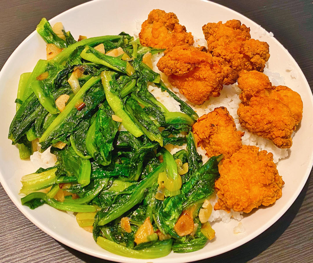 清炒油麦菜