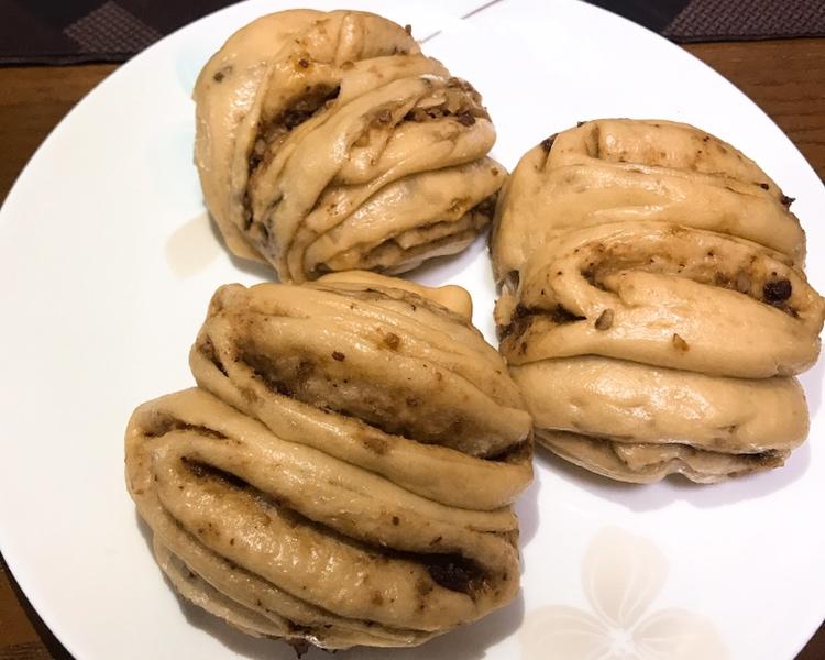 步骤图 红糖核桃花卷的做法 红糖核桃花卷的做法步骤 中式早餐 下厨房