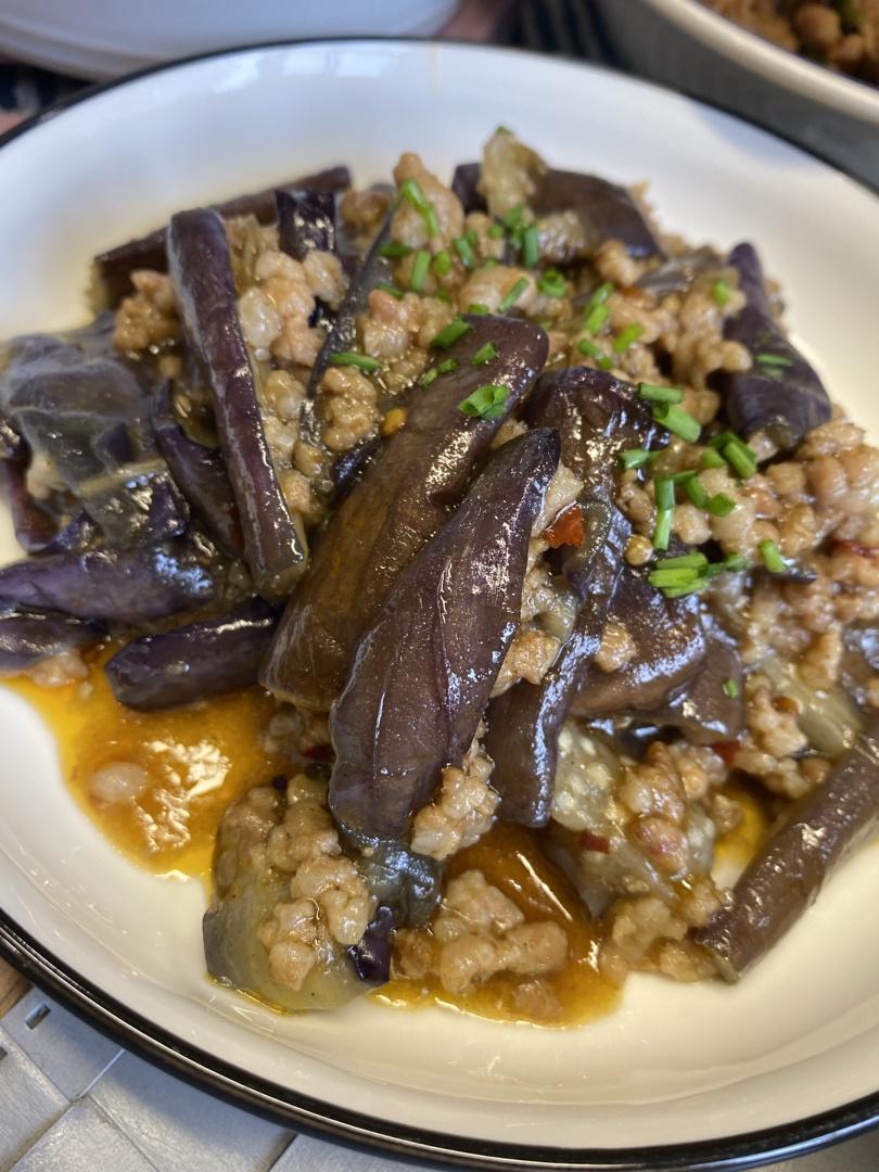 红烧肉沫茄子