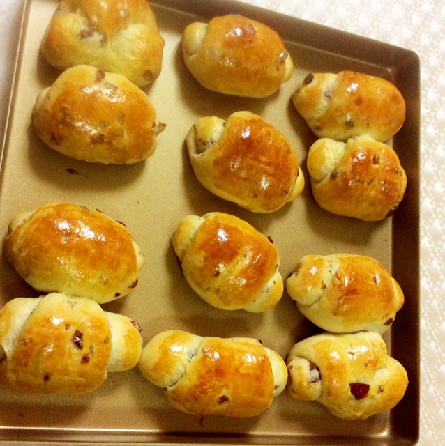 柔软无敌的酸奶蔓越莓面包卷