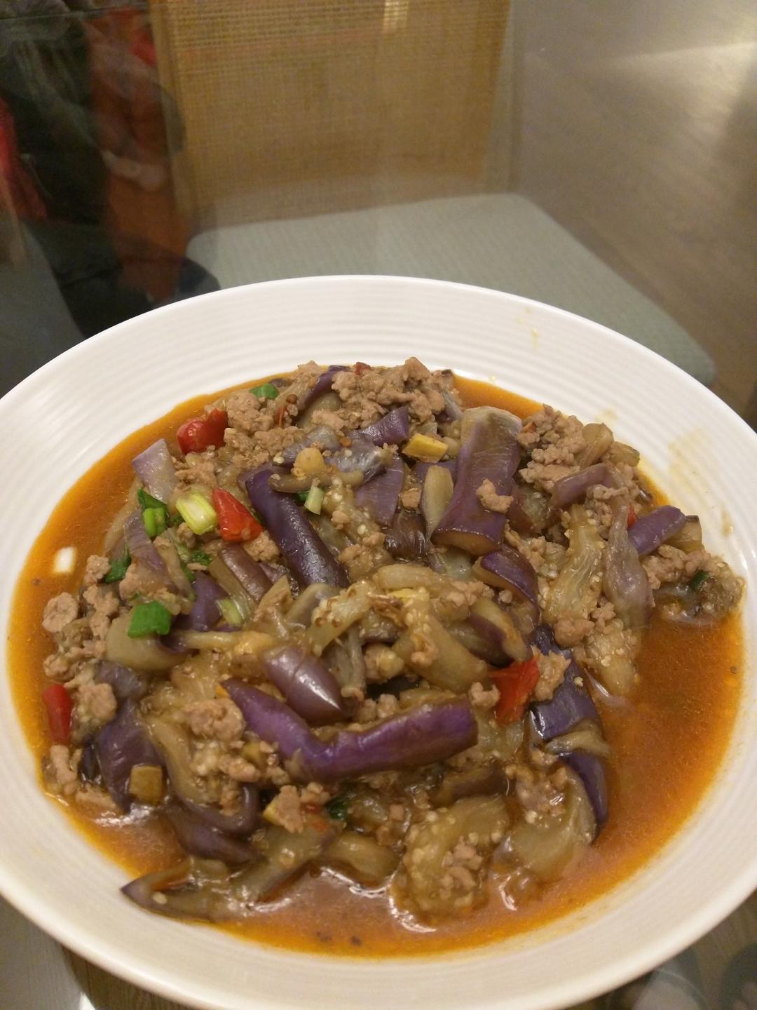 红烧肉沫茄子