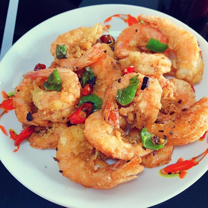 厨房小白白儿做的椒盐虾超好吃光盘版