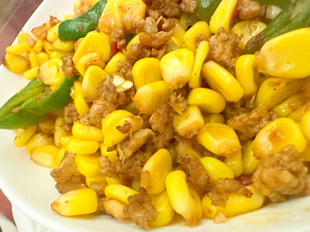 玉米炒肉末【超级下饭的快手家常菜】