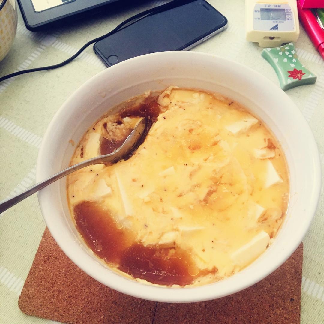 虾仁豆腐蒸水蛋
