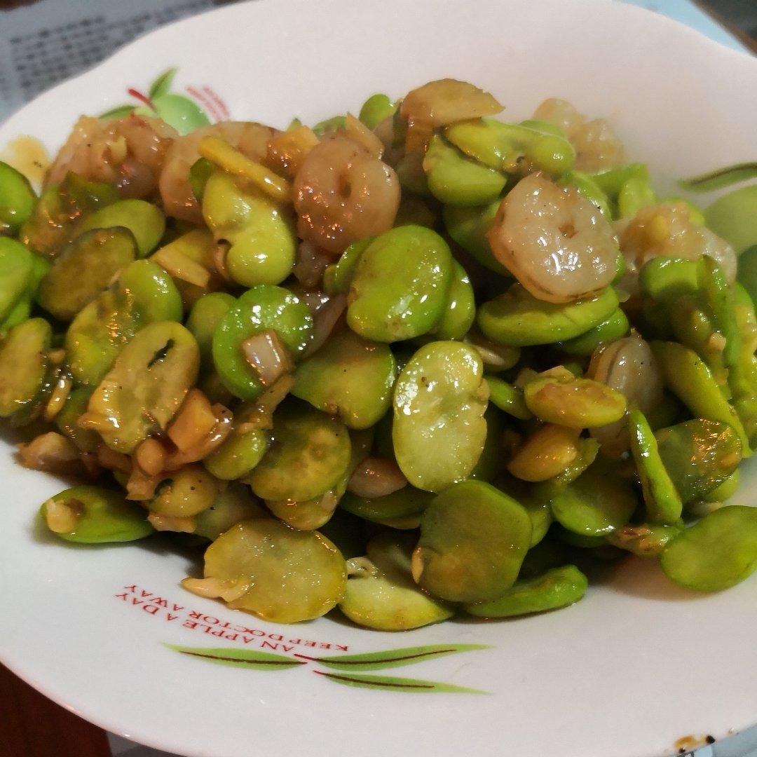 虾仁炒蚕豆