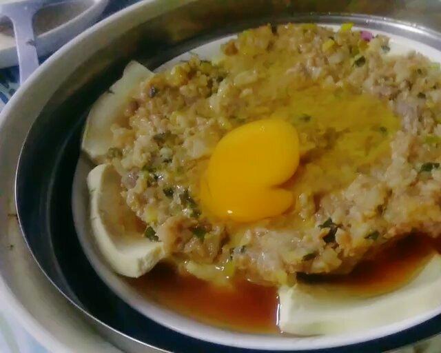 豆腐蒸肉沫