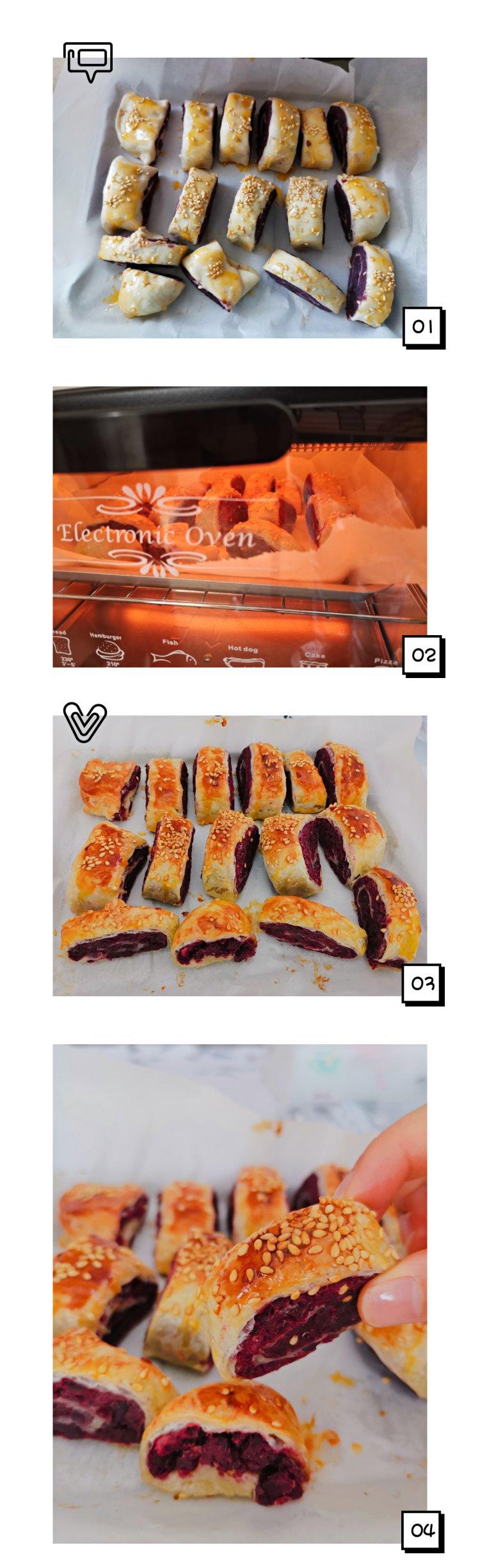 无需揉面❗️巨简单❗️酥到掉渣渣的紫薯酥饼