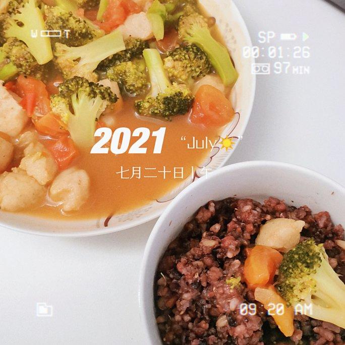 番茄炒西兰花